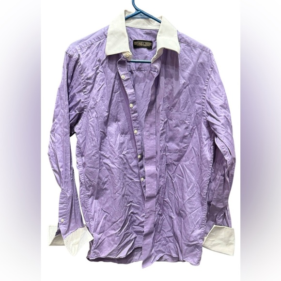 Donald trump collection Purple White Men's Shirt 34/35 - Picture 1 of 5